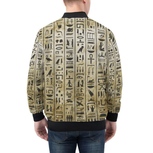 Egypt Winged Beetle Skull Bomber Jacket - Image 2