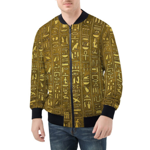 Egyptian Hieroglyphs Bomber Jacket - Image 3