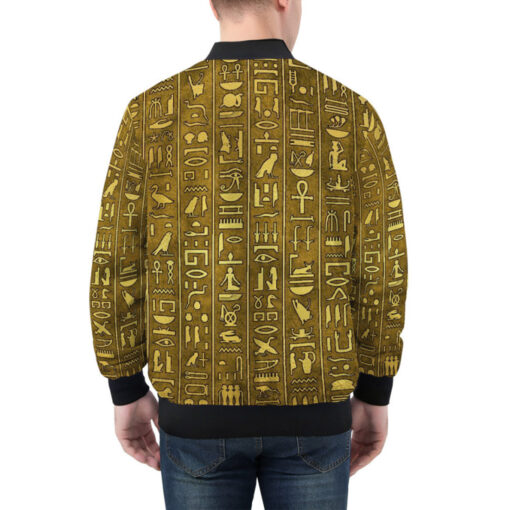 Egyptian Hieroglyphs Bomber Jacket - Image 2