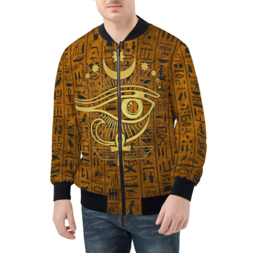 Esoteric Mystic Occult Horus Eye Bomber Jacket - Image 3