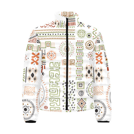 Abstract African Tribal Men's Padded Jacket