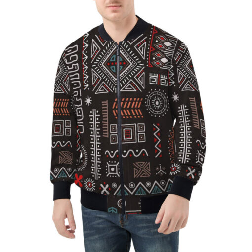 Abstract African Tribal Bomber Jacket - Image 3