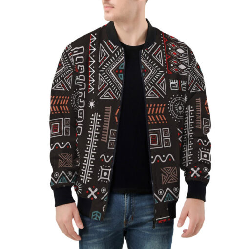 Abstract African Tribal Bomber Jacket