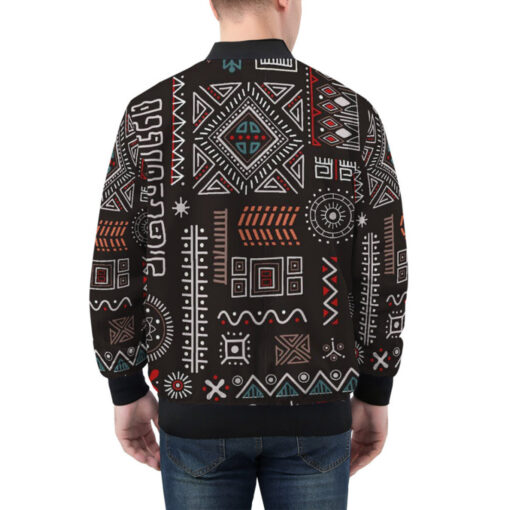 Abstract African Tribal Bomber Jacket - Image 2