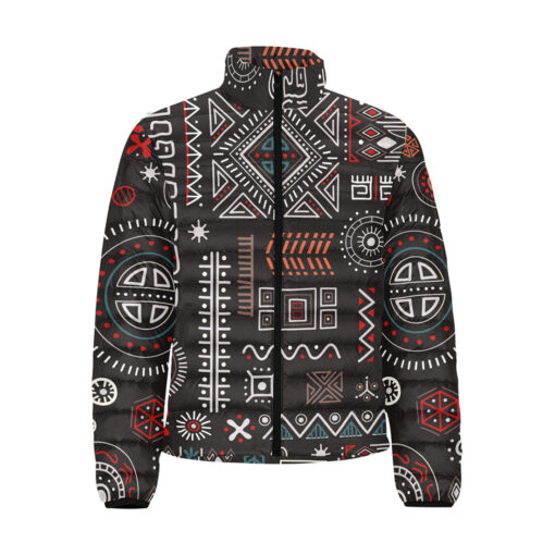 Abstract African Tribal Men's Padded Jacket