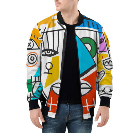 Trendy Art Abstraction Bomber Jacket