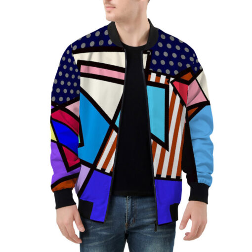 Abstract Geometric Art Bomber Jacket