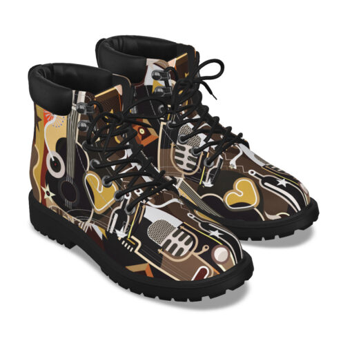 Abstract Music Art Classic Boots - Image 3