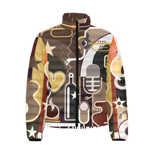 Abstract Music Art Men's Padded Jacket