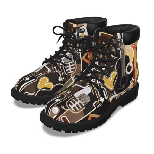 Abstract Music Art Classic Boots - Image 5