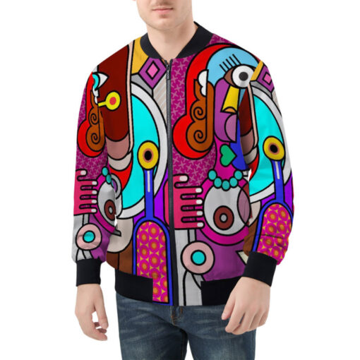 Stained Glass Art Bomber Jacket - Image 3