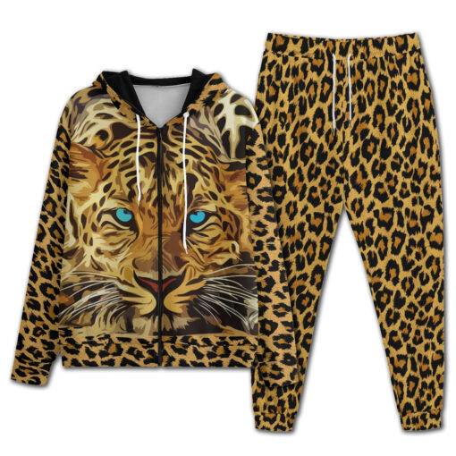 Leopard Art Print Men's Tracksuit