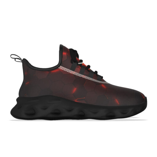 Red 3D Hexagon Tech Sports Shoes - Image 6