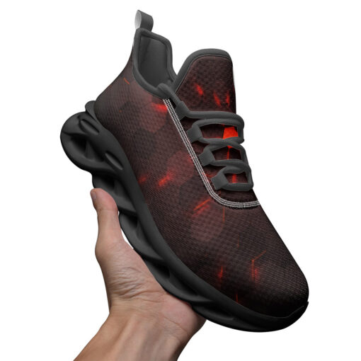 Red 3D Hexagon Tech Sports Shoes - Image 3