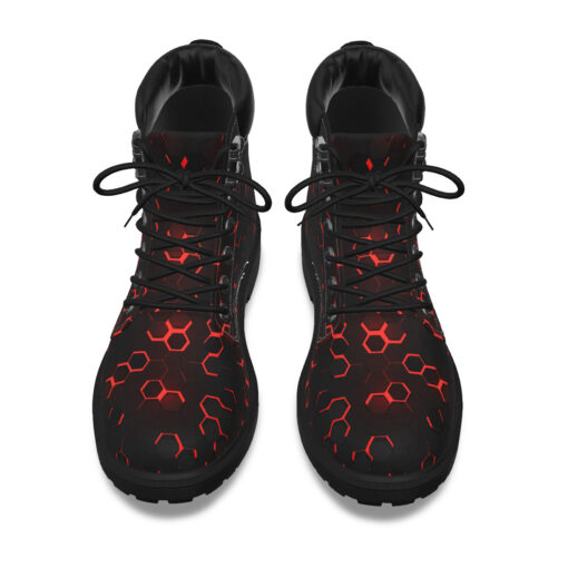 Red 3D Hexagon Tech Classic Boots - Image 2