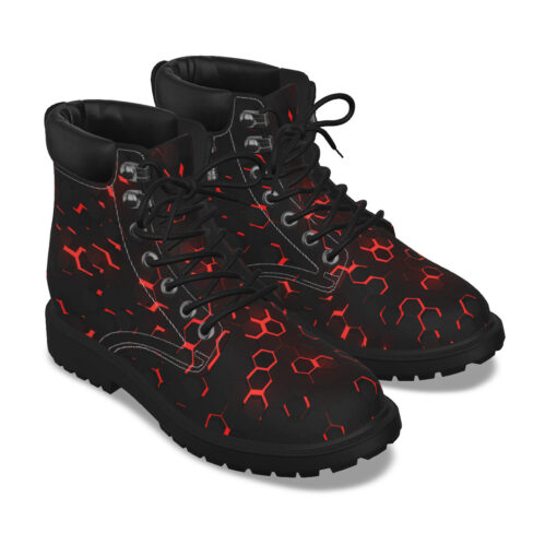 Red 3D Hexagon Tech Classic Boots - Image 3