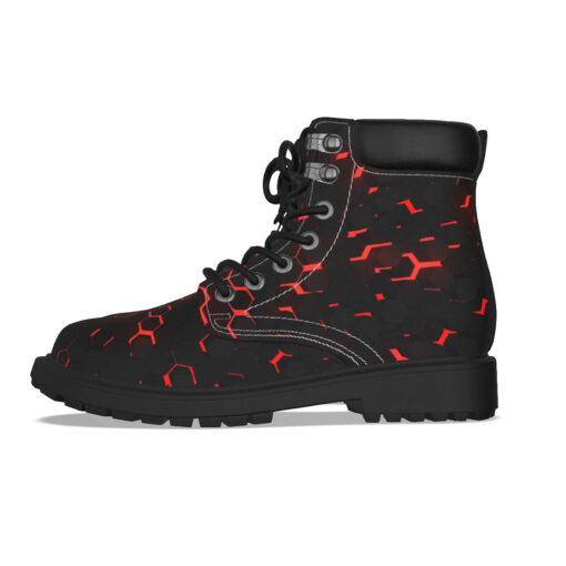 Red 3D Hexagon Tech Classic Boots - Image 6