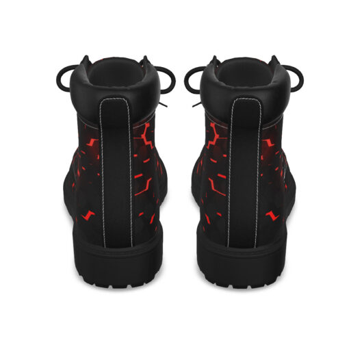 Red 3D Hexagon Tech Classic Boots - Image 7