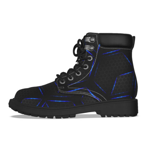 Glossy Metal Hexagons Tech Classic Boots - Image 6