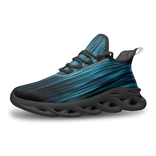 Abstract Blue Lines Sports Shoes