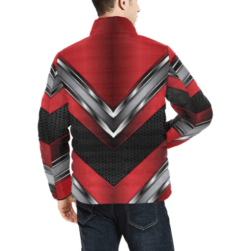 Metallic Carbon Men's Padded Jacket - Image 4