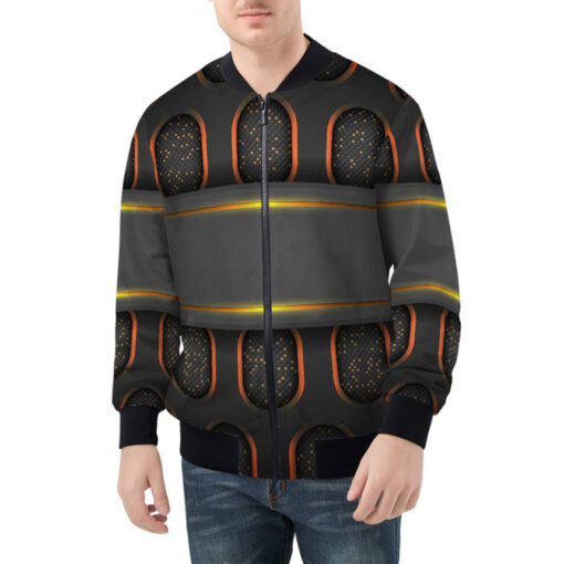 Abstract 3D Luxury Hi-Tech Bomber Jacket - Image 3