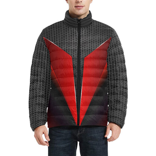 Modern Metallic Hi-Tech Men's Padded Jacket - Image 3