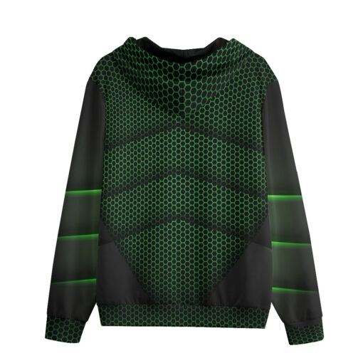 Metallic Green Futuristic Concept Men's Tracksuit - Image 2