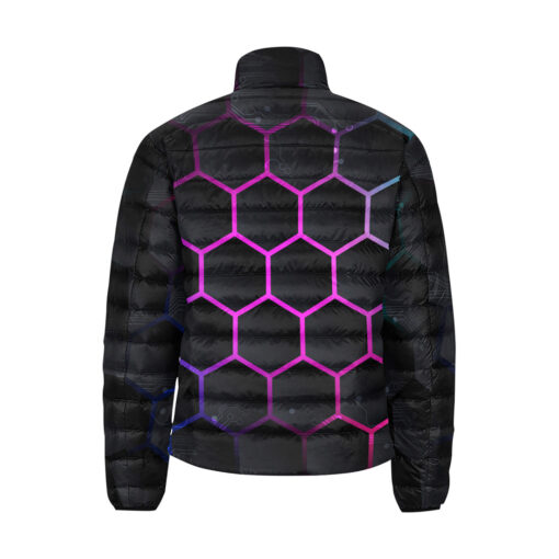 Digital Cyber Hi-Tech Men's Padded Jacket - Image 2