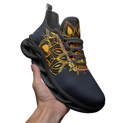 Luxury Golden Mandala Sports Shoes - Image 3