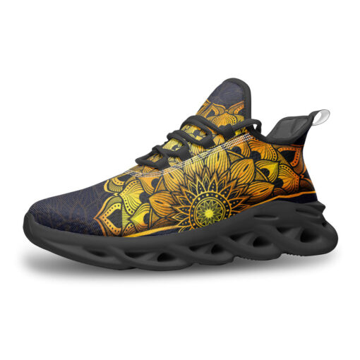 Luxury Golden Mandala Sports Shoes