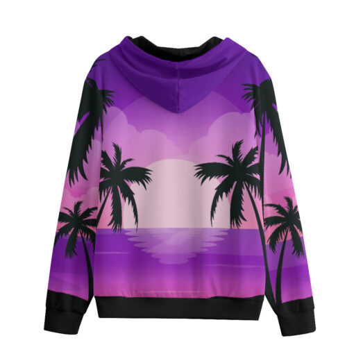 Neon Sunset Beach Palm Men's Tracksuit - Image 2