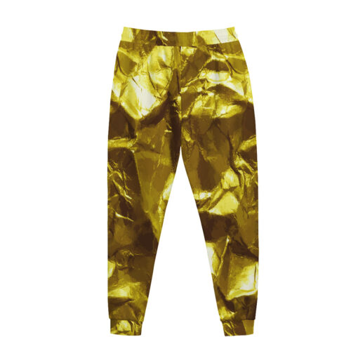 Golden Crumpled Paper Men's Tracksuit - Image 3