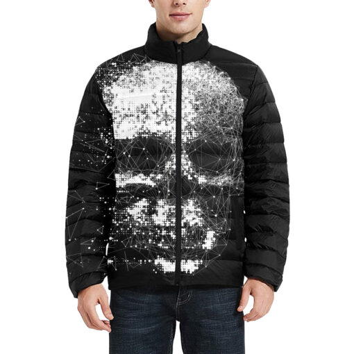 Skull Polygons Men's Padded Jacket - Image 3