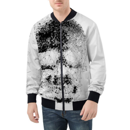 Skull Polygons Bomber Jacket - Image 3