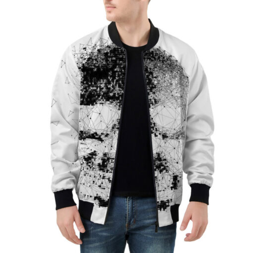 Skull Polygons Bomber Jacket