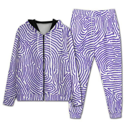 Blue Finger Print Men's Tracksuit