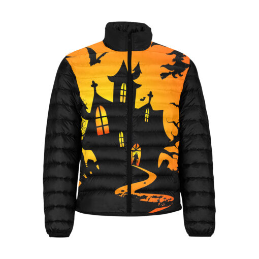 Creepy Halloween Men's Padded Jacket