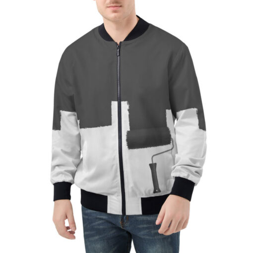 Creative Paint Roller Bomber Jacket - Image 3