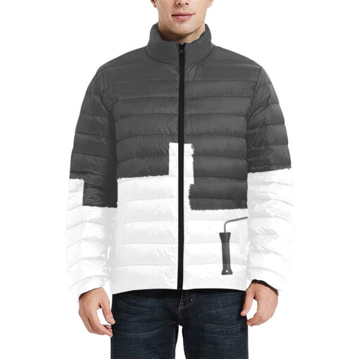 Creative Paint Roller Men's Padded Jacket - Image 3