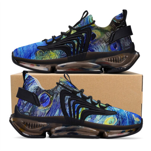 Starry Night Impressionism Peacock Air Sneakers