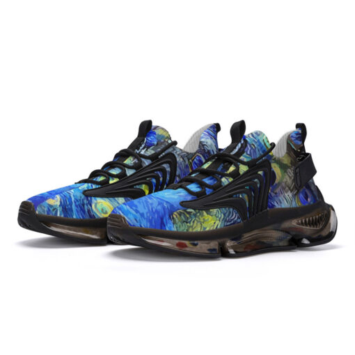 Starry Night Impressionism Peacock Air Sneakers - Image 2