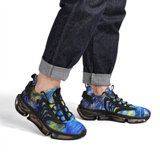 Starry Night Impressionism Peacock Air Sneakers - Image 7