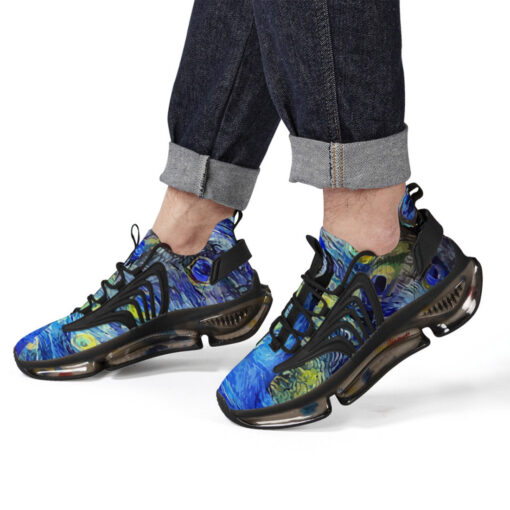 Starry Night Impressionism Peacock Air Sneakers - Image 8