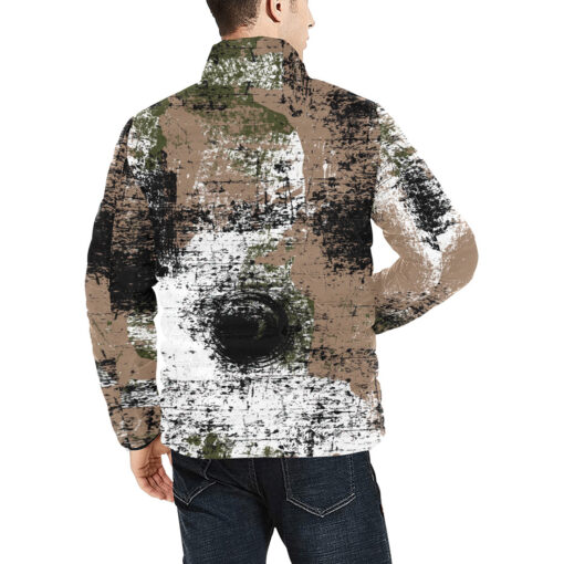 Grunge Camouflage Men's Padded Jacket - Image 4