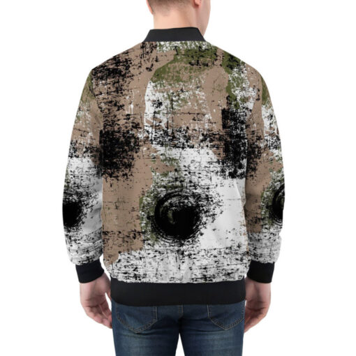 Grunge Camouflage Bomber Jacket - Image 2