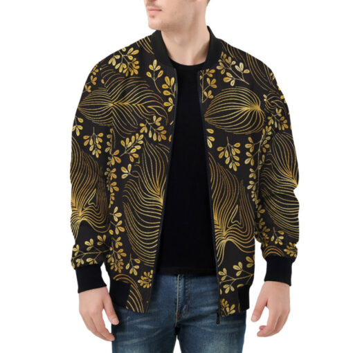 Floral Golden Garden Bomber Jacket