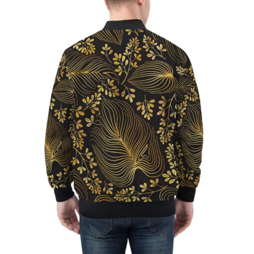 Floral Golden Garden Bomber Jacket - Image 2