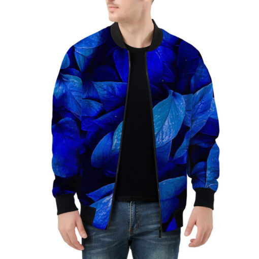 Bright Tropical Leaves Bomber Jacket