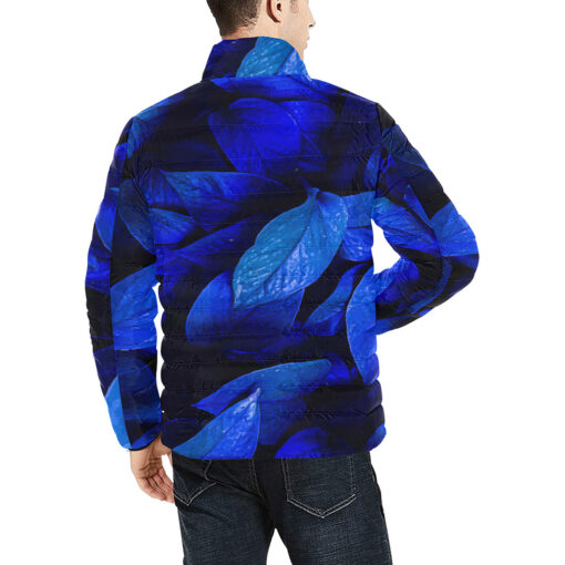 Bright Tropical Leaves Men's Padded Jacket - Image 4